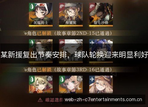 某新援复出节奏安排,球队轮换迎来明显利好 某新援复出节奏安排,球队轮换迎来明显利好